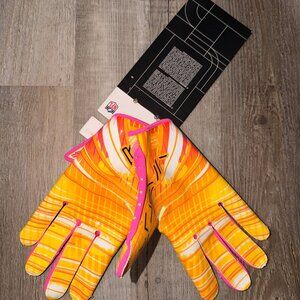 Nike Vapor Jet 8.0 Football Gloves Men's Different Sizes, Pink/Orange